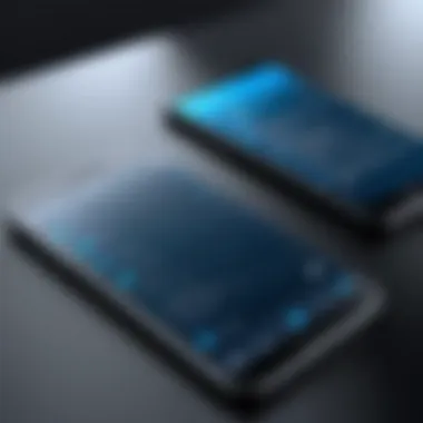 Two smartphones displaying contact lists side by side