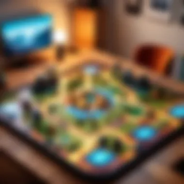 Cozy Board Game Setup A cozy setup for a board game night between two players