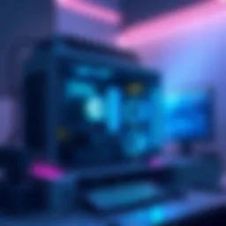 High-performance gaming computer setup showcasing advanced components