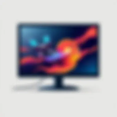 High-Quality Gaming Graphics Gaming monitor displaying high-quality graphics in action