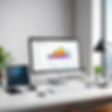 Digital Balance in Workspace Concept of digital balance with a calm workspace
