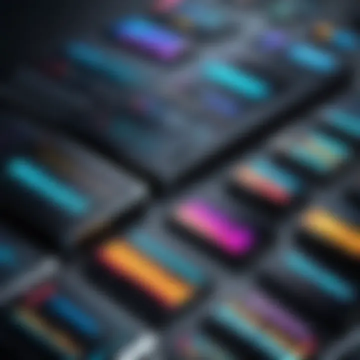 Different types of equalizers displayed on various devices