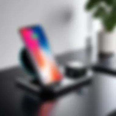 Compatibility Overview of ESR Lounge Stand Wireless Charger Illustration of compatible devices with the wireless charger