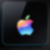 Illustration of the Apple ID logo on a digital screen