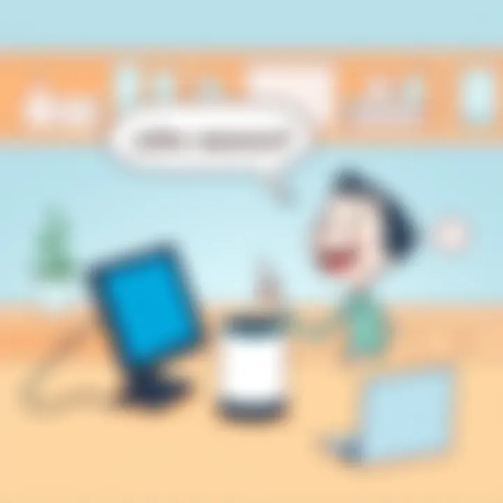 Joke Session with Alexa A playful representation of Alexa sharing a joke.