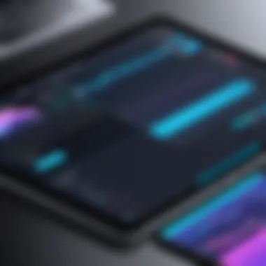 Video Editing App User Interface User interface of a video editing app on iPad