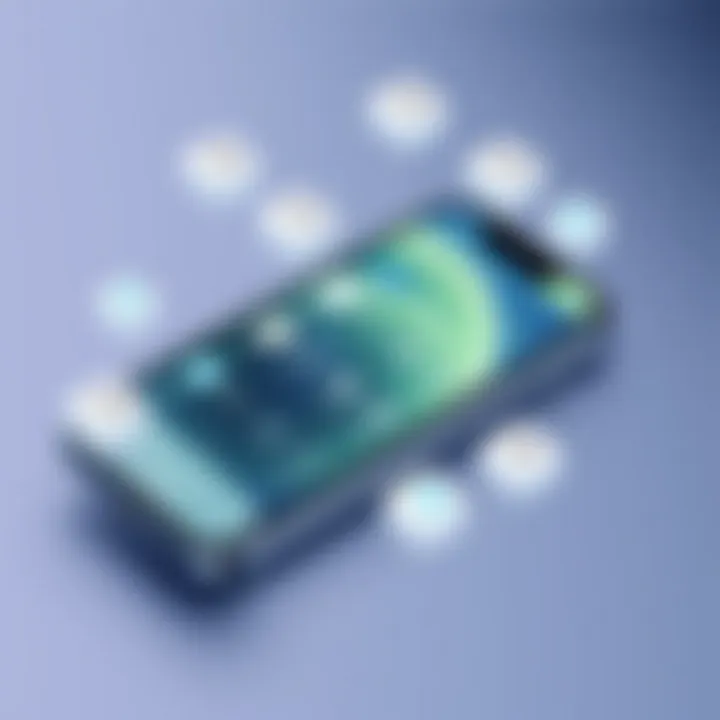 An iPhone displaying innovative features and user interface