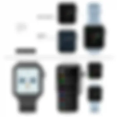 Comparison of the previous and new Apple Watch models highlighting design evolution