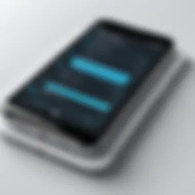 Illustration of a smartphone with hidden messages interface