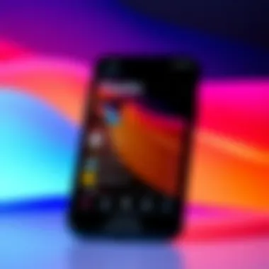 Dynamic Playlist Interface A vibrant playlist displayed on an Apple device screen