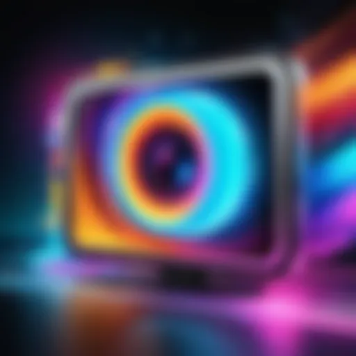 Colorful visual effects enhancing a video frame