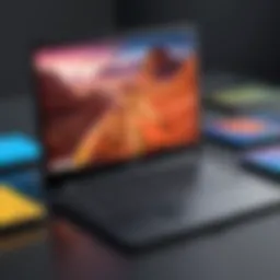 A vibrant Chromebook showcasing a variety of games on its screen.