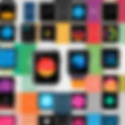 Colorful Apple Watch faces showcasing customization