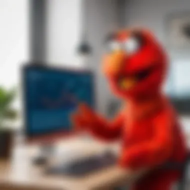Creative Usage of Elmo Voice Changer User engaging with Elmo voice changer in a creative setting