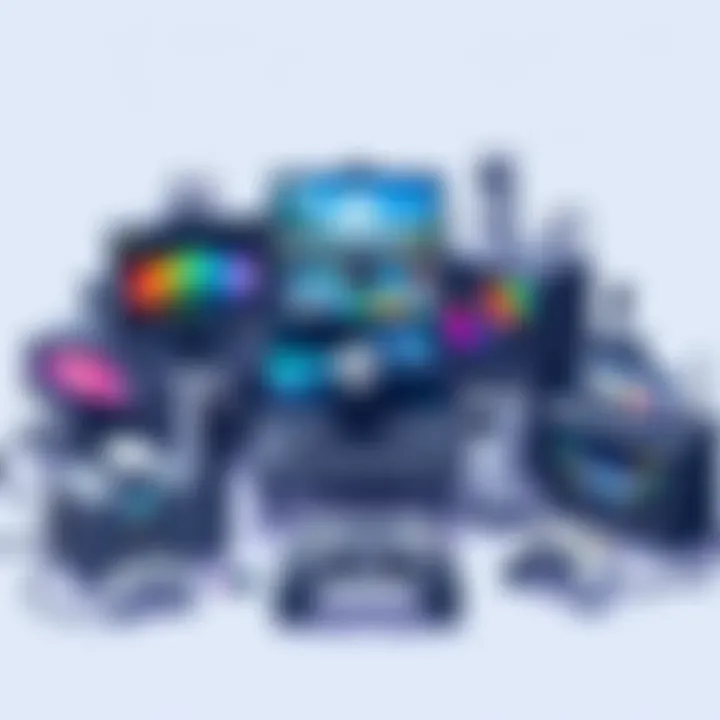 Diverse Gaming Platforms An array of gaming consoles and devices