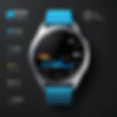 Graph displaying fitness tracking progress on a Samsung Watch