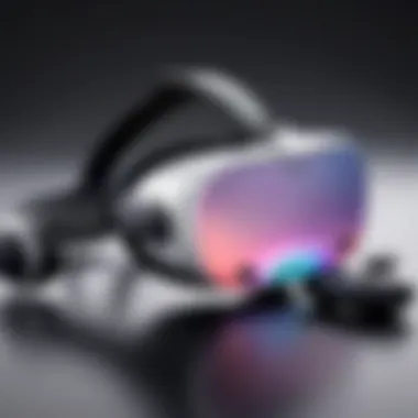 Technical specifications of the Oculus Quest 2 displayed alongside Fortnite gameplay.