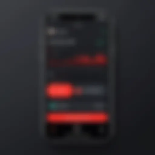 User interface of a popular iPhone call recording app