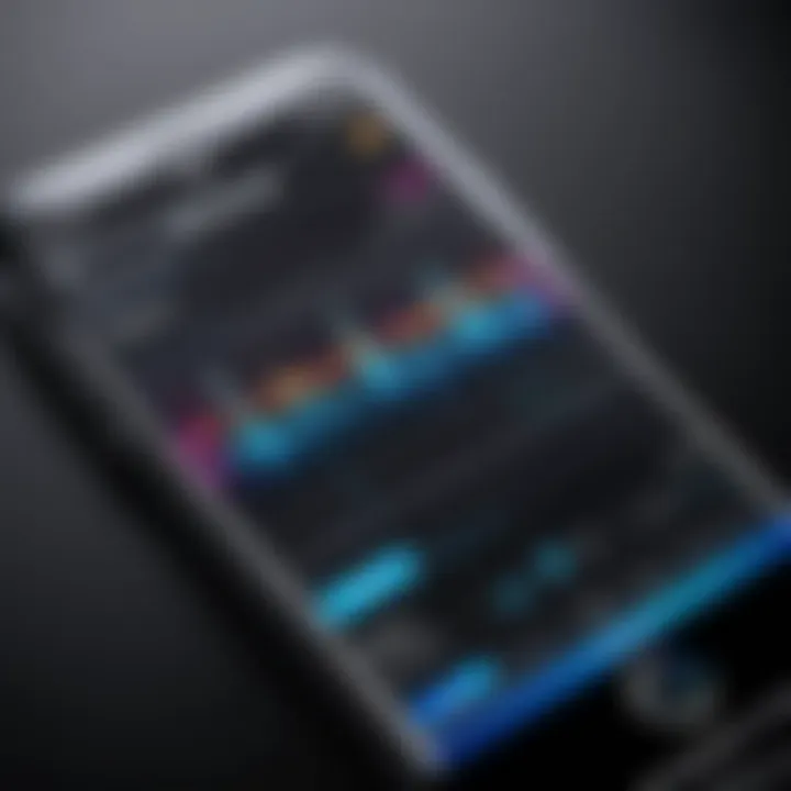 User interface of an equalizer app on iPhone