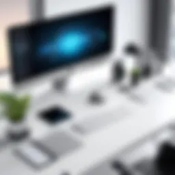 A modern digital workspace showcasing various office tools.