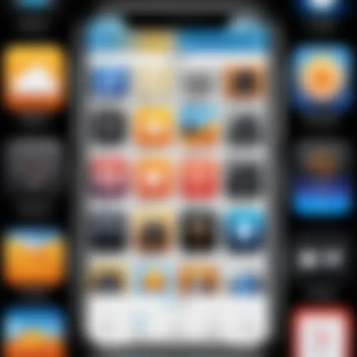 A close-up of an iPhone showcasing a user-friendly photo vault interface.