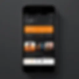 User interface of the Google Music App on iPhone showcasing its sleek design