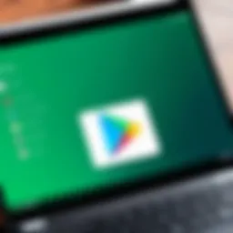 Chromebook with Google Play Games interface displayed