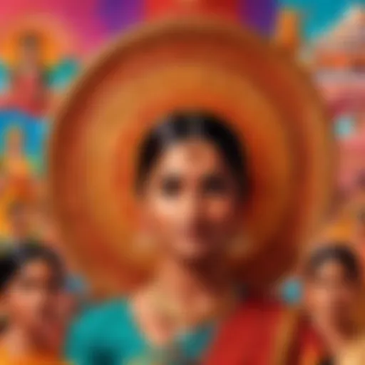 A vibrant scene from an Indian Netflix movie showcasing cultural diversity.