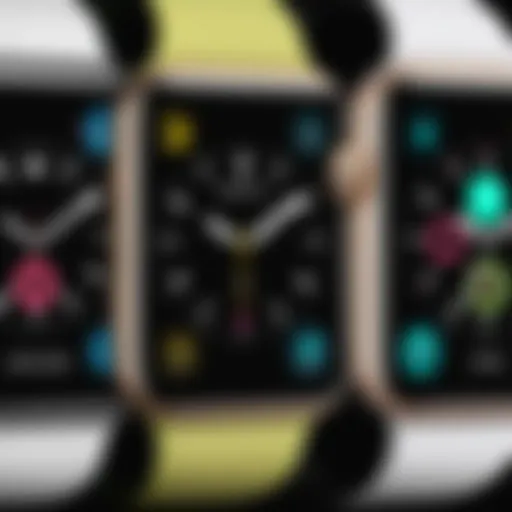 Diverse Apple Watch faces showcasing customization