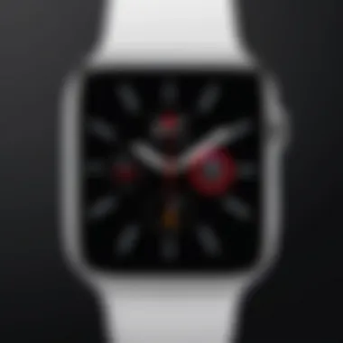 Trendy minimalist watch face design on Apple Watch