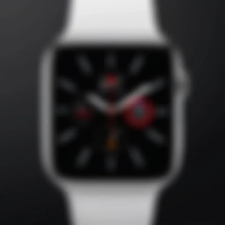 Trendy minimalist watch face design on Apple Watch