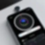 A modern iPhone showcasing webcam app interface