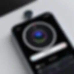 A modern iPhone showcasing webcam app interface