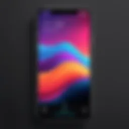 A modern iPhone home screen showcasing vibrant widget backgrounds