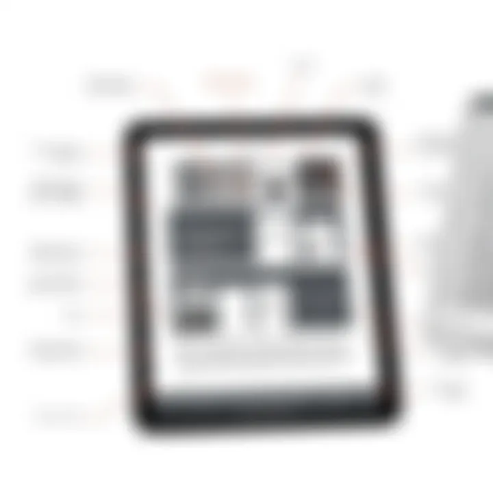Library Features of Kindle App on iPad Pro Kindle app interface on iPad Pro showcasing library features