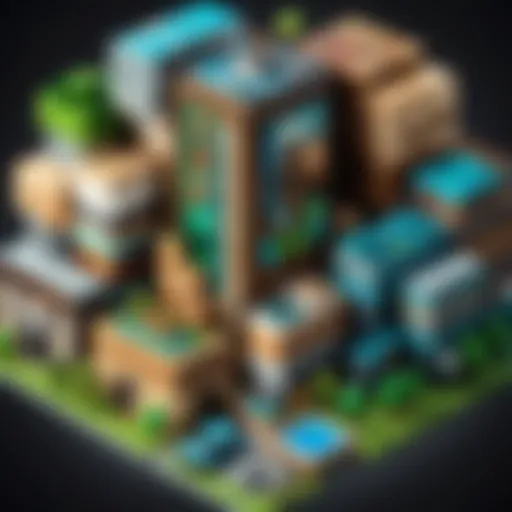 A visual representation of various Minecraft mobile server types.