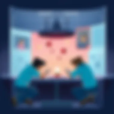 Cooperative Strategic Gameplay A strategic gameplay scenario highlighting cooperation among players in a competitive setting.