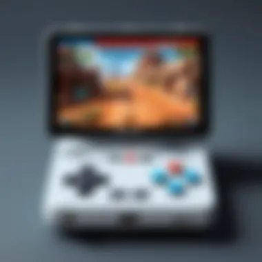 Early Mobile Gaming Device An early mobile gaming device with RPG gameplay on screen