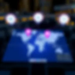 Map interface displaying real-time location data