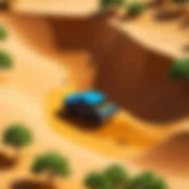 Exploring the Visuals of Mobile Sandbox Games A vibrant landscape showcasing a mobile sandbox game environment