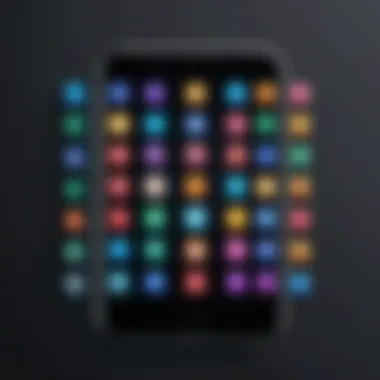 A vibrant display of customized shortcuts icons on a mobile device, highlighting user personalization.
