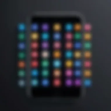 Customized Shortcuts Icons A vibrant display of customized shortcuts icons on a mobile device, highlighting user personalization.