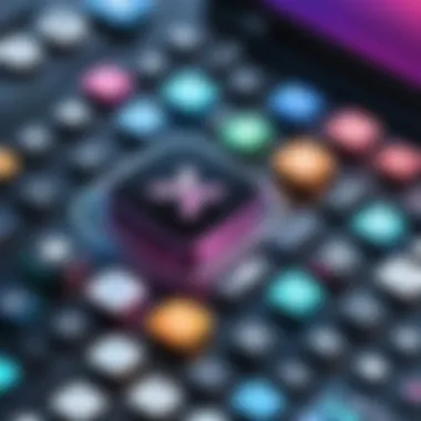 Diverse Shortcuts Icons A close-up view of various shortcuts icons displayed on a modern desktop interface, showcasing their design diversity.