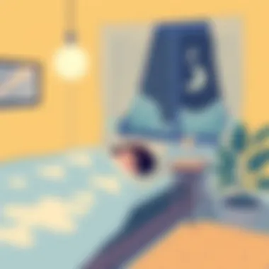 Illustration of a restful sleep environment