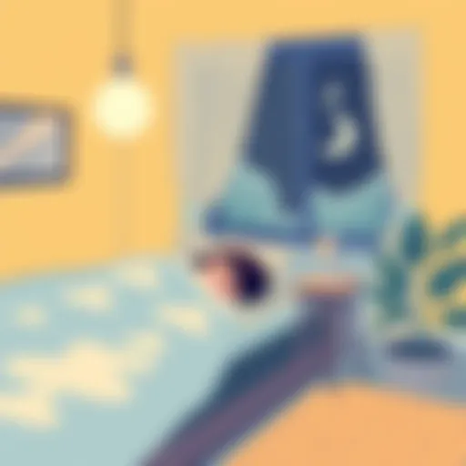 Illustration of a restful sleep environment