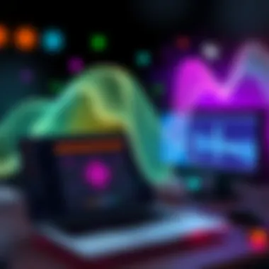 Visual of music genres blending together