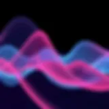 Abstract representation of sound waves overlapping