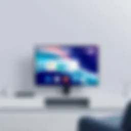 High-resolution TV displaying a web browser interface
