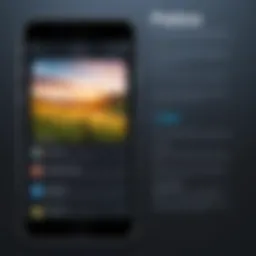 Screenshot of a popular picture messaging app interface showcasing its features