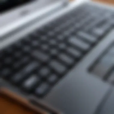 Close-up of the Amazon MacBook Air keyboard and trackpad